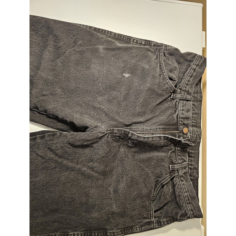 Vintage Rustler Regular Fit Jeans Men's 36x32 Black Denim Pants